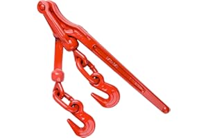 LIFSTAR 5/16 Inch X 3/8 Inch Heavy Duty Lever Load Binder with Grab Hooks, Secure Heavy Loads to Truck Or Flatbed Trailer (6600lbs-1)