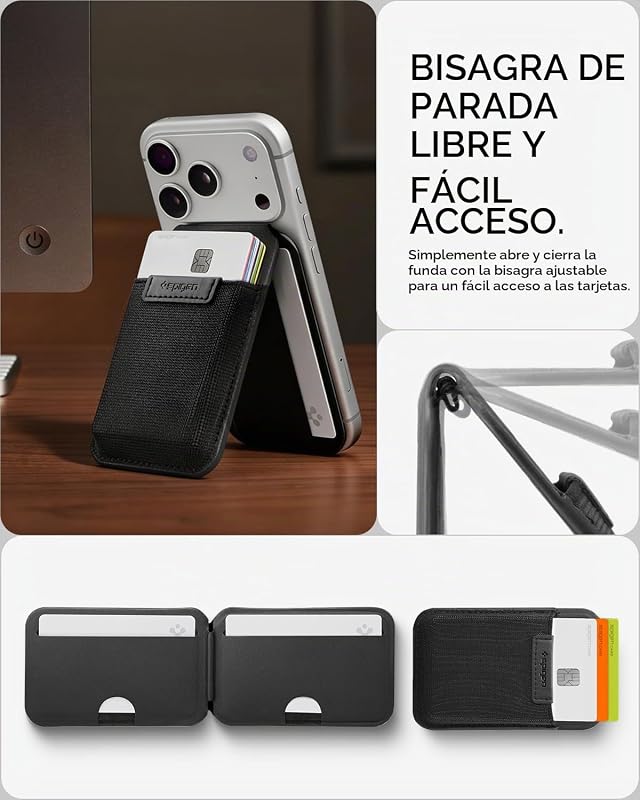 Slim Fold MagFit Cartera MagSafe con Soporte, Tarjetero MagSafe