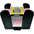 Brybelly Automatic Card Shuffler 6 Deck - Battery Operated Card Shuffler for Standard-Size Cards - Single Button Operated Card Shufflers for Poker, Blackjack, Canasta and Other Card Games