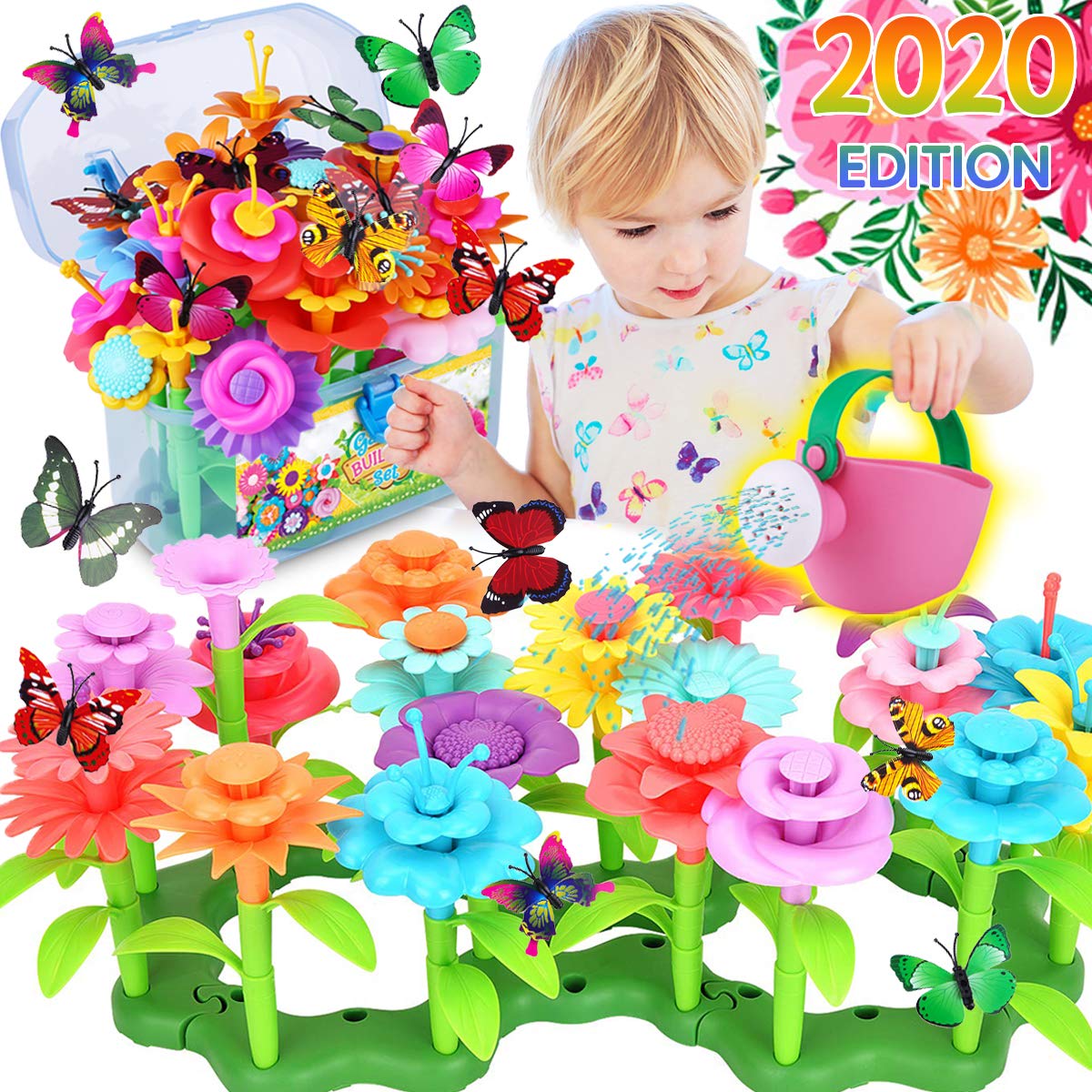 Innorock Flower Garden Building Toy for Kids STEM Toys Pretend Play