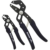IDEAL Electrical RoboGrip Self-Adjusting Pliers, 35-452, 2-Pk | Self-adjusting locking pliers grip round, flat, and irregular shapes hands-free. 2-pack: 7 in. and 10 in. sizes.
