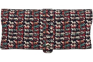 Bkdogkt Various Kinds Of Horses Print Protective And Portable Sun Glasses Case Soft Sunglass Bag Stylish Eyewear Pouch