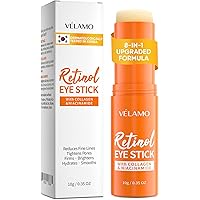 VELAMO ADVANCED Retinol Eye Balm Stick: Under Eye Cream for Dark Circles Puffiness Eye Bags Wrinkles Fine Lines - Korean Skin