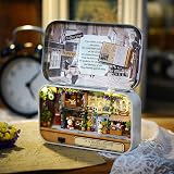 Cuteefun Miniature Doll House Kit Coffee Time with LED Lights view 6