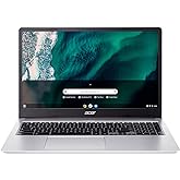 Acer Chromebook Laptop | 15.6" Full HD Display | Intel Celeron N4500 Processor | 8GB LPDDR4X, 64GB eMMC | ChromeOS | Silver |