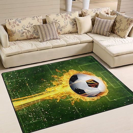 Use7 - Alfombra mágica con diseño de balón de fútbol en Llamas ...