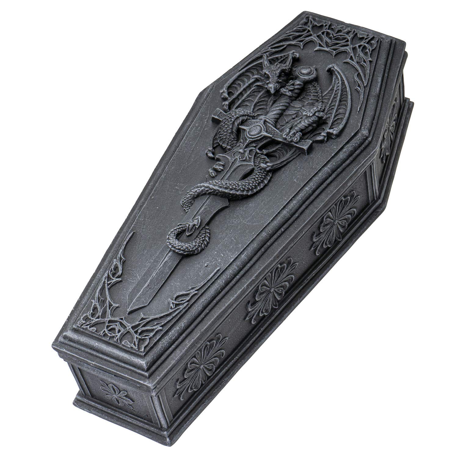 Photo 1 of SUMMIT COLLECTION Gothic Dragon Sword Coffin Keepsake Box Collectible Sculpture Trinket Box 10 Inches