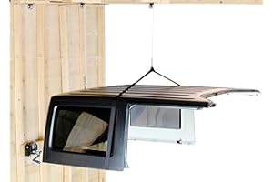 LANGE ORIGINALS Hoist-A-Top Simple JL | Lift and Store Your Hardtop | Compatible with 2018-Current Jeep Wrangler 2 and 4 Door | Single Person Operation