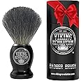 Viking Revolution Badger Hair Shaving Brush- Shave Brush for Wet Shave Using Shaving Cream & Soap- Best Shave of Your Life for Safety Razor, Double Edge Razor, Straight Razor or Shaving Razor