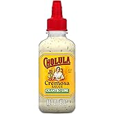 Cholula Cremosa Sauce, Cilantro Lime, Mild Heat, Creamy Squeezable Topping for Tacos, Enchiladas, Soup, Tostadas, Eggs and More, 8 fl oz
