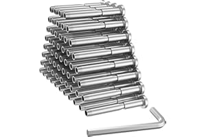 BLIKA 60 Pack 3/16" Invisible Cable Railing kit, T316 Stainless Steel Invisible Receiver and Swage Stud End for 3/16 Inch Cable Railing, Deck Stair Threaded End Fitting for 2"x2" Wood & Metal Posts