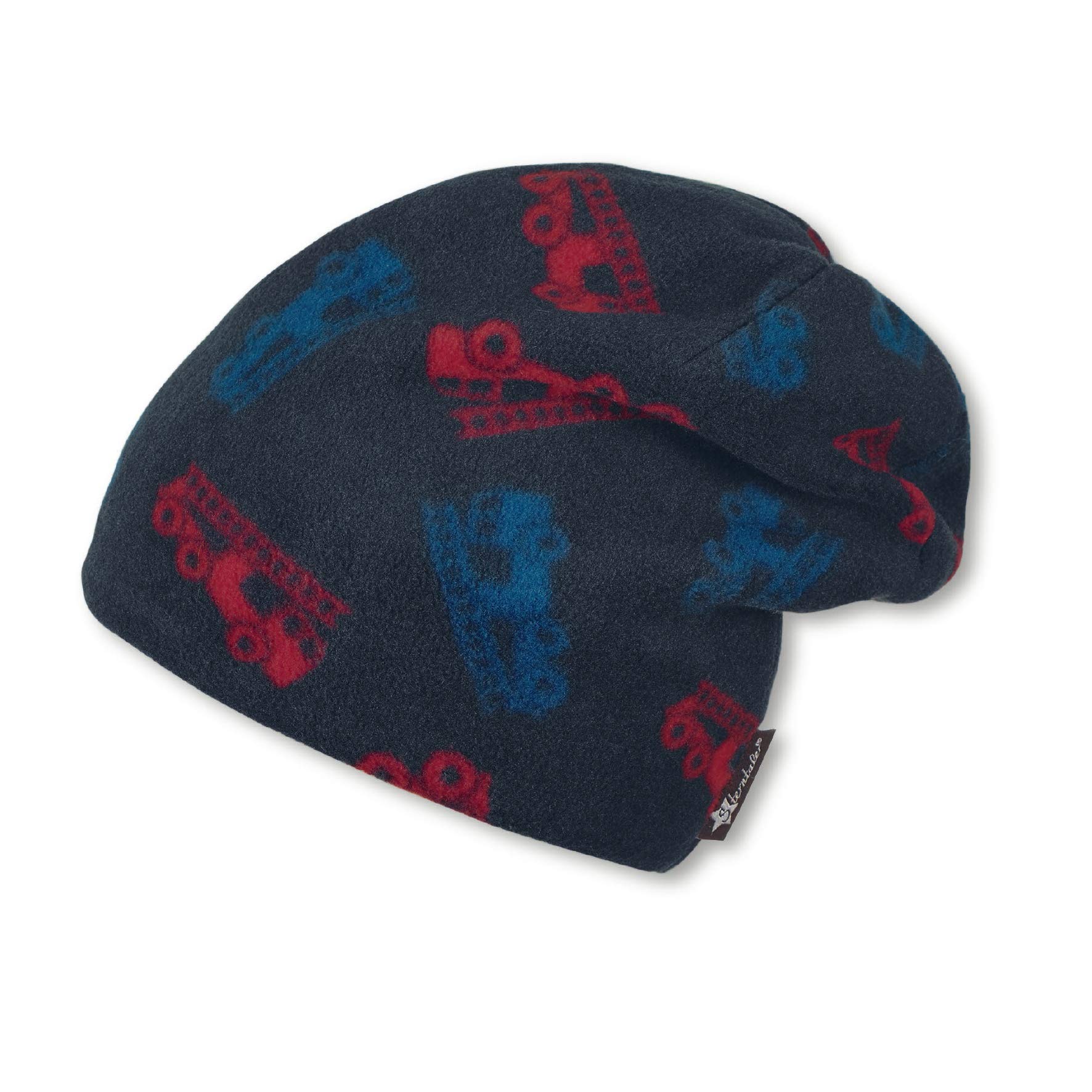 Sterntaler Boys' Slouch Beanie Hat with Truck Motif, Age: 12-18 Months, Size: 49 cm, Navy Blue