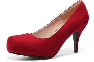 DREAM PAIRS Tiffany Women's Classic Elegant Versatile Low Stiletto Heel Dress Platform Pumps Shoes