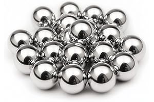 HiPicco 3/8 Inch Bearing Balls 304 Stainless Steel G100 Precision Balls Pack of 25