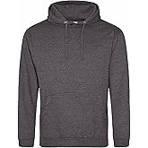 Just Hoods By AWDis Men's 80/20 Midweight College Hooded Sweatshirt 3XL CHARCOAL