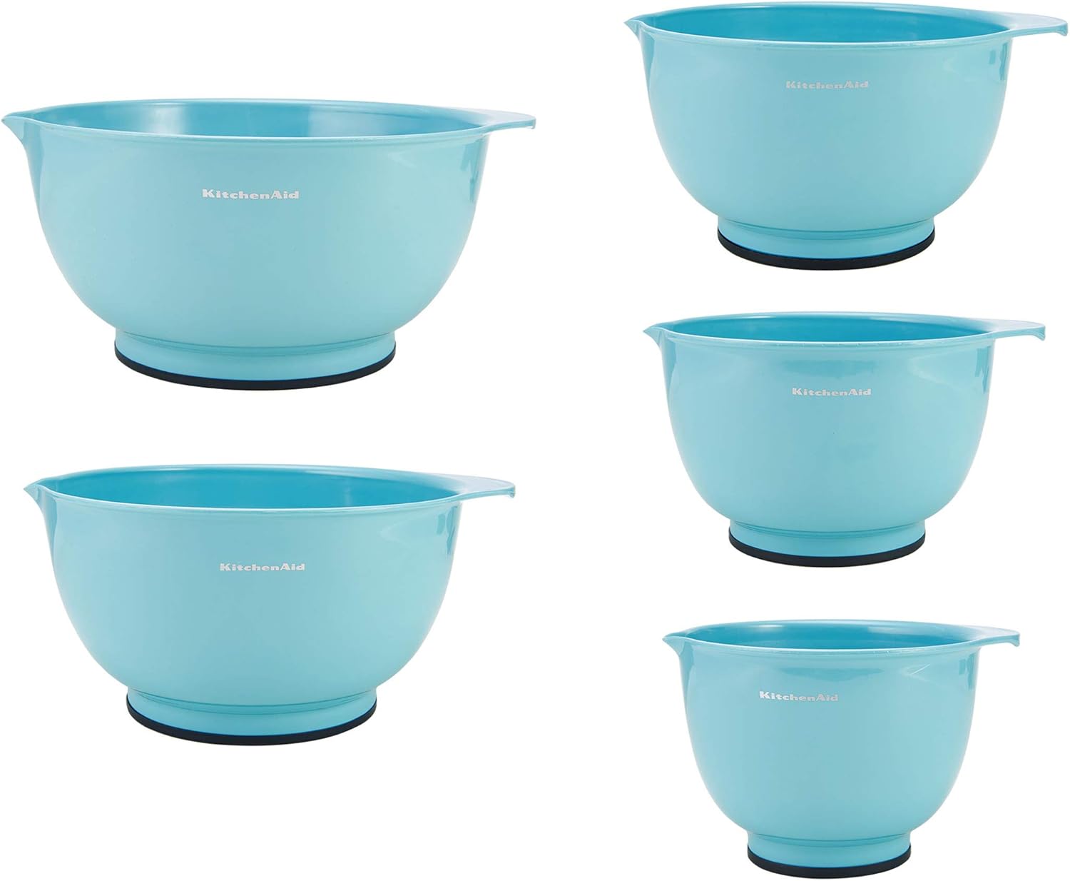 KitchenAid KC178OSAQA Mixing Bowls, Set of 5, Aqua Sky