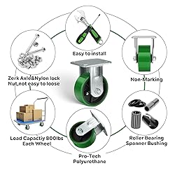 HANDSAMMU 4 Inch Caster Wheels Heavy