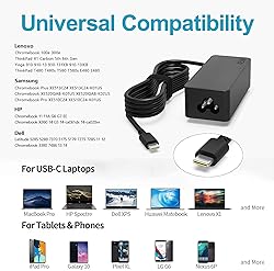 45W USB C Type C AC Adapter Laptop Charger Power