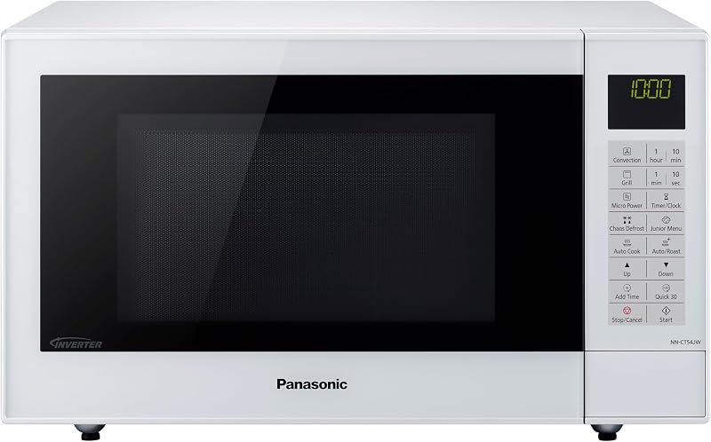 Panasonic NN-CT54JWBPQ 27L Microwave Oven, Inverter, Quartz Grill, White
