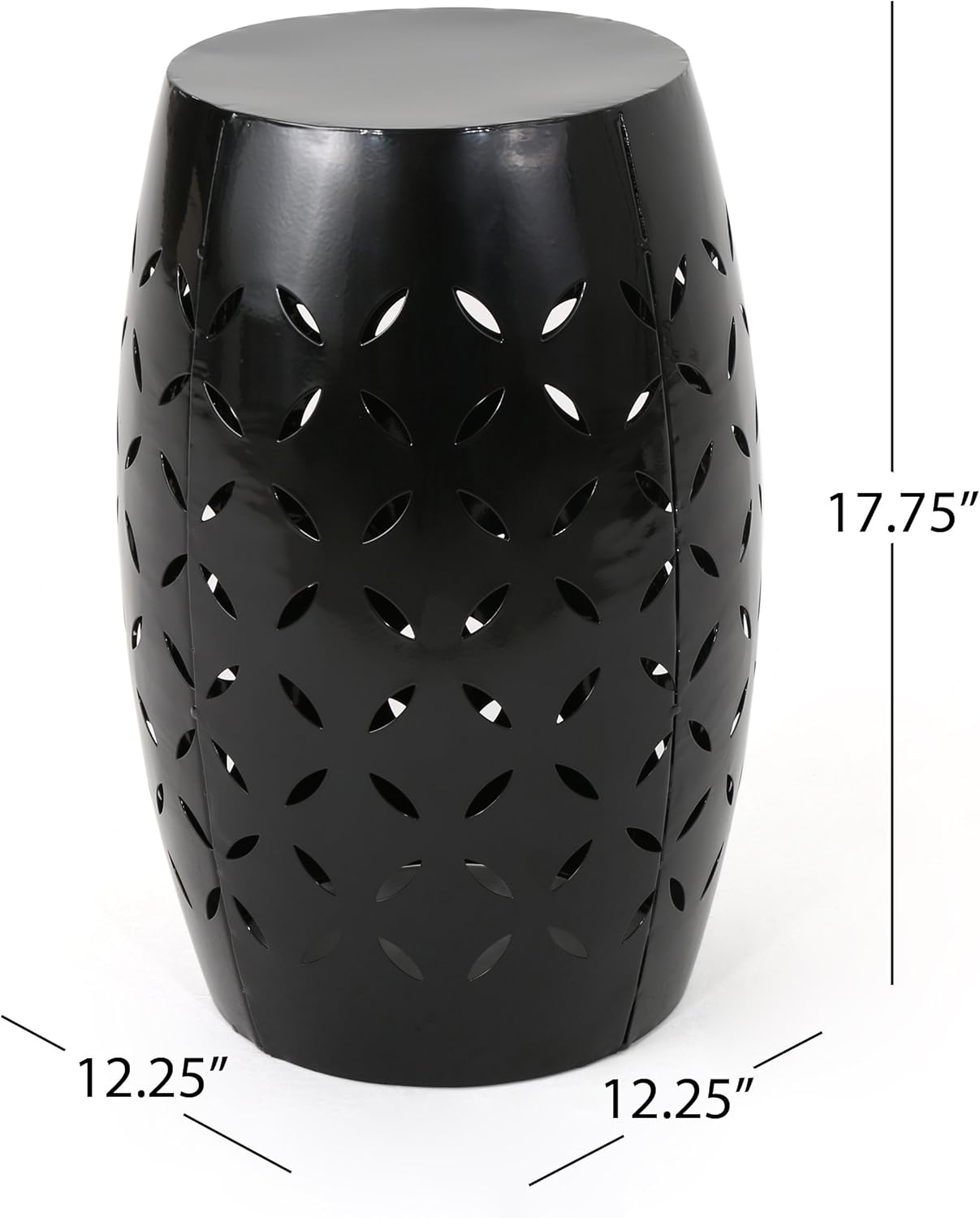 Christopher Knight Home Lilac Outdoor 12" Iron Side Table, Black : Garden & Outdoor