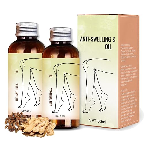 SwellClear Massage Oil for Legs & Body,Natural Firming Body Oil to Help Reduce Swelling, Aid Lymphatic Drainage & Relieve Muscle Discomfort,Non-Greasy Fast Absorbing Leg Relief for Women & Men,2PCS