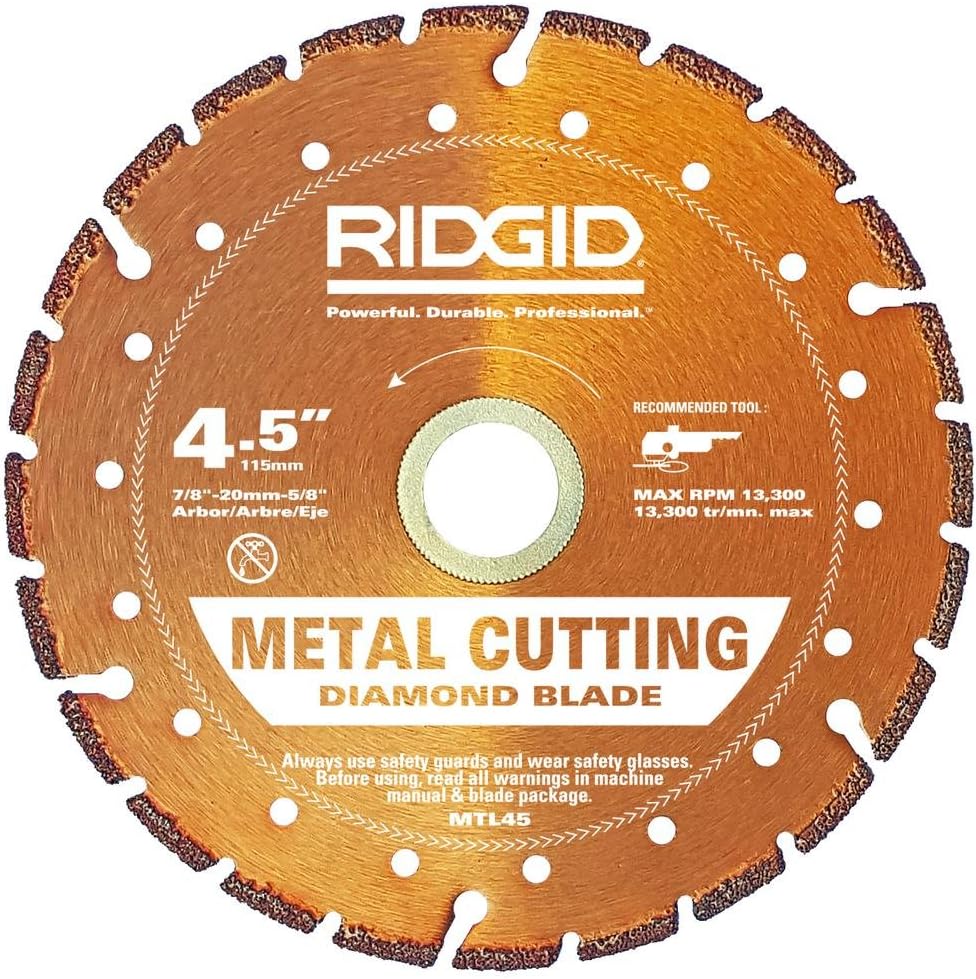 RIDGID 4.5 in. Metal Cutting Diamond Blade