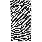 AOYEGO Zebra Print Hand Towels Black White Leopard Line Stripes Wild Animal Skin Highly Absorbent Soft Towels Bathroom Beach Kitchen Spa Gym Face Towel 15x30 Inch