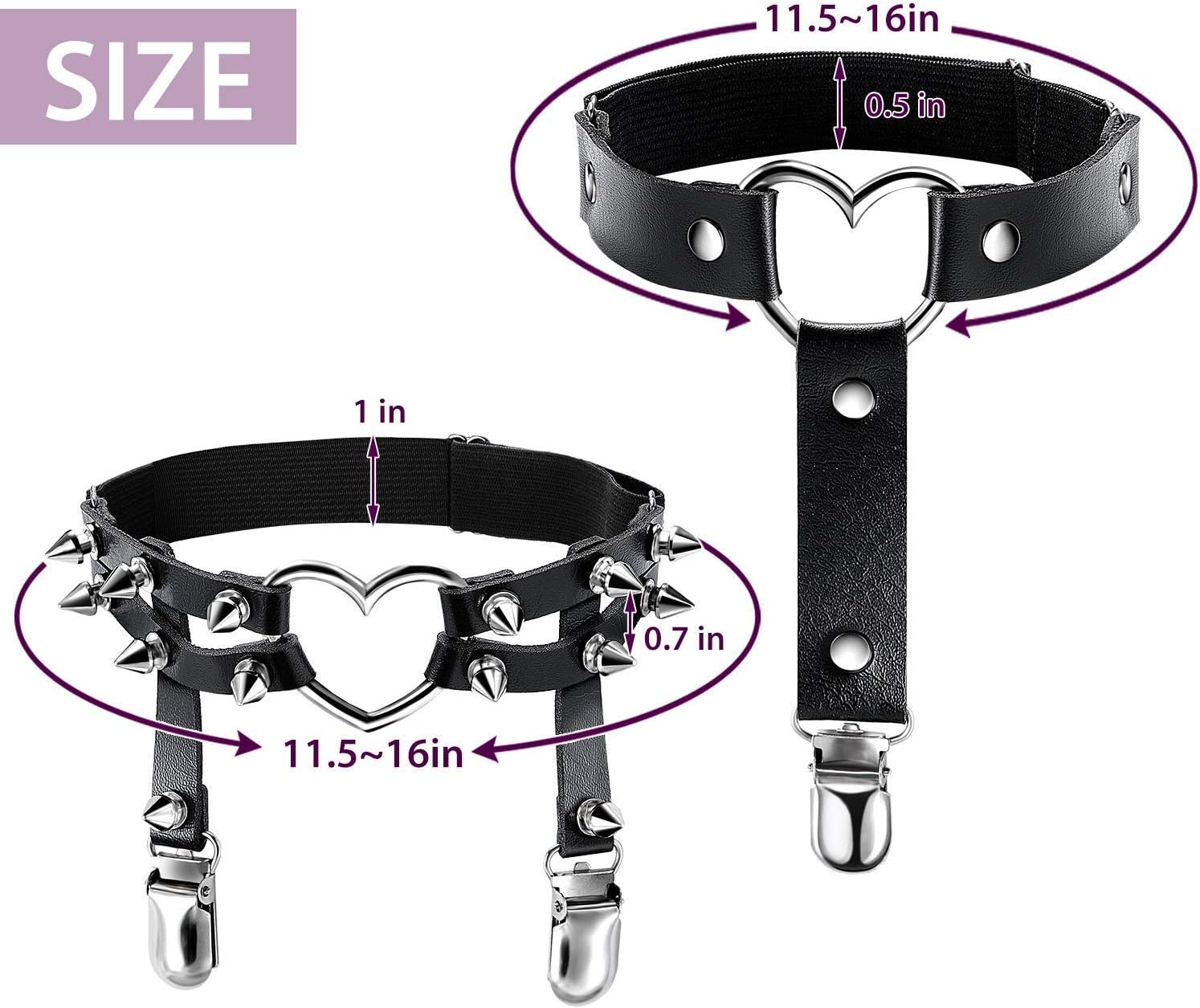 1pc Women Gothic Style Leather Rivet Leg Strap ... - Shein