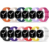 Tiorecime 12 Pack Bands Compatible with Samsung Galaxy Watch 8 40mm 44mm/Galaxy Watch 8 Classic 46mm/Galaxy Watch Ultra 47mm Band for Women Men, No Gap Soft Silicone Sport Breathable Replacement Strap