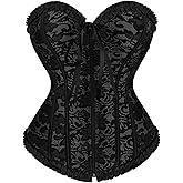 Zhitunemi Overbust Corset Tops For Women: Plus Size Halloween Costume Woman 2025 - Zipper Corset For Masquerade Costume Party