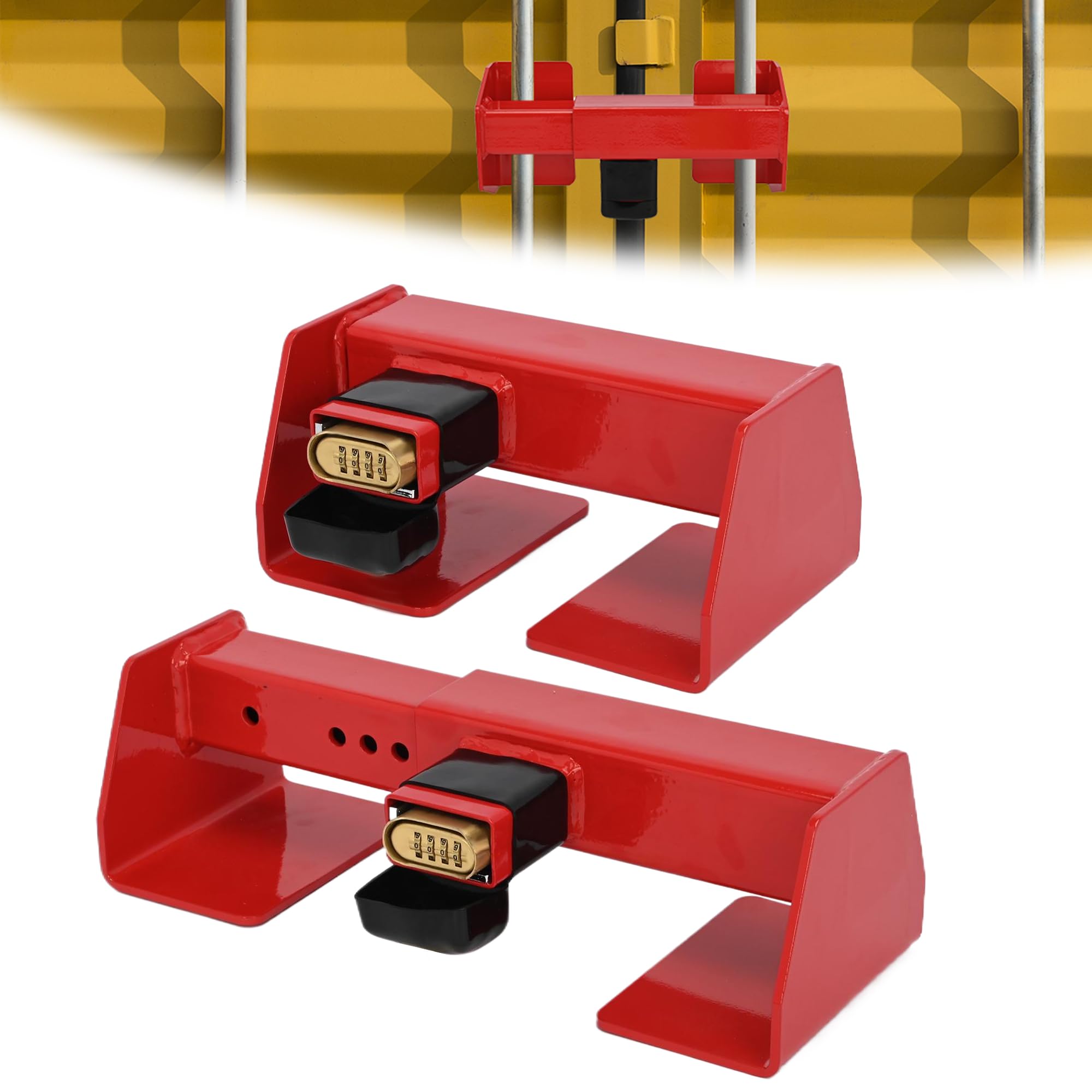 Photo 1 of *INCOMPLETE, NO KEYS----SELLING FOR PARTS*** Equipment Lock Heavy Duty Cargo Door Lock, Powder Coated Steel Shipping Container Lock, Anti-Theft Semi Trailer Door Lock,Rust-Proof Semi Truck Accessories & Trailer Security (Combination)