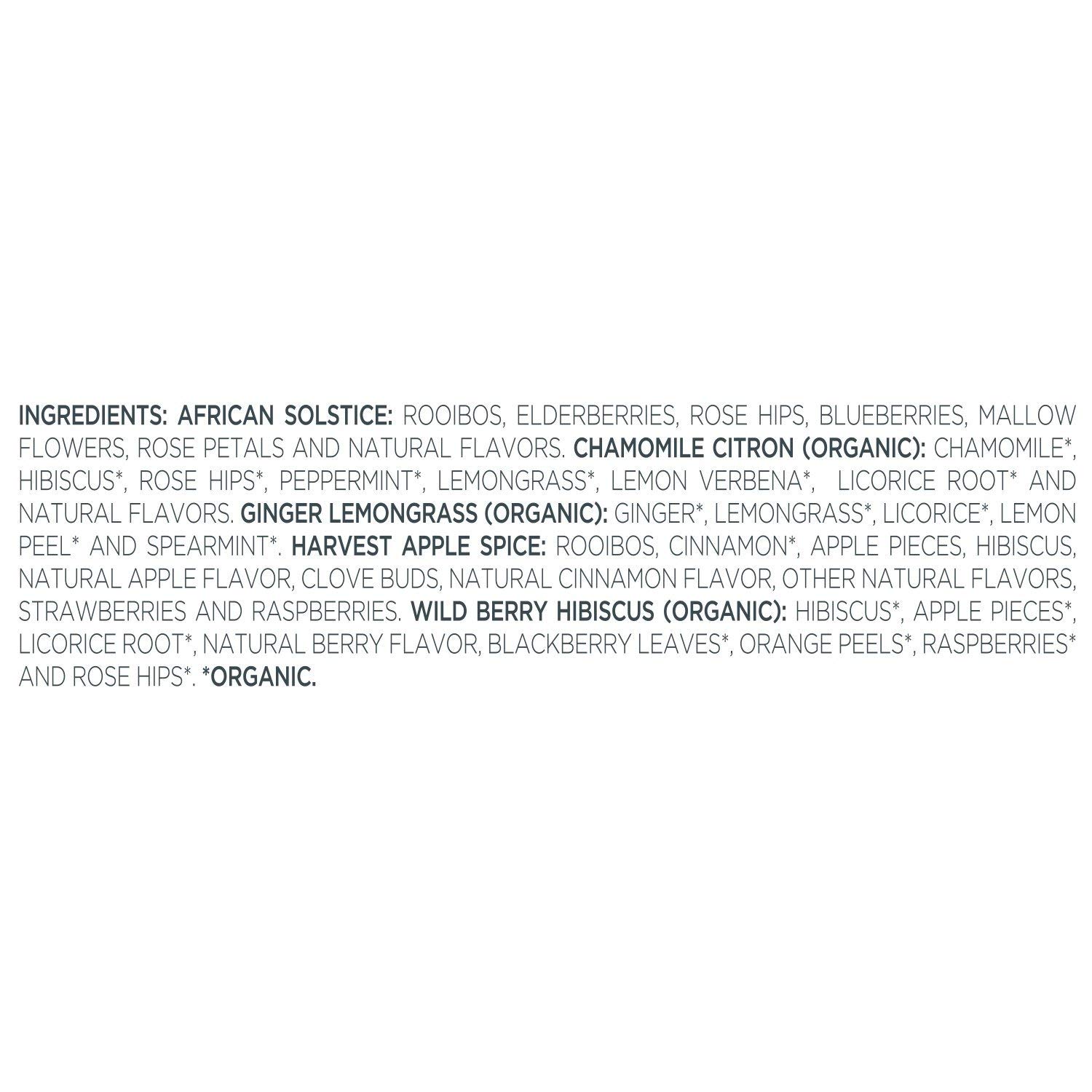 Tea Forte Classic Herbal Tea Presentation Box Tea Sampler Gift Set, 20 Assorted Variety Handcrafted Pyramid Tea Infuser Bags, Naturally Decaffeinated Herbal Teas: Grocery & Gourmet Food