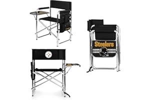 PICNIC TIME NFL Unisex-Adult NFL Sports Chair with Side Table, Beach Chair, Camp Chair for Adults