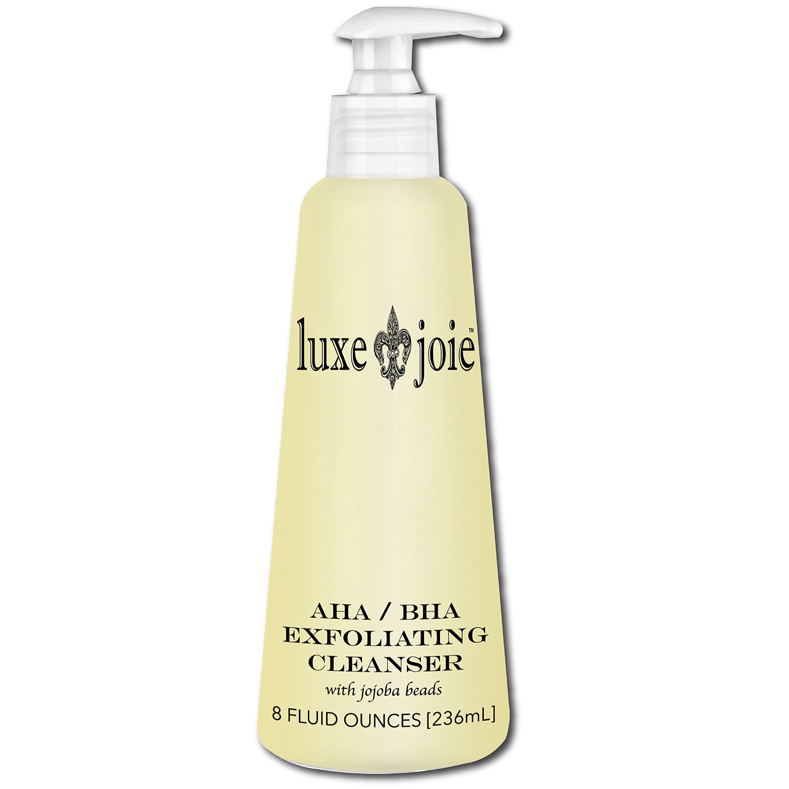 AHA BHA Exfoliating Cleanser 8 oz Exfoliating Jojoba Beads Acne Face