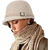 Winter Cloche 100% Wool Bucket Hat for Women Elegant Dress 1920s Vintage Fedora Hats Church Derby Party Fashion