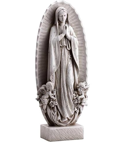 Joseph's Studio Gartenstatue ‚Our Lady Of Grace‘ – Geschnitzte Religiöse Outdoor-Dekoration, 36,2 Cm, Aus Wetterfestem Harz