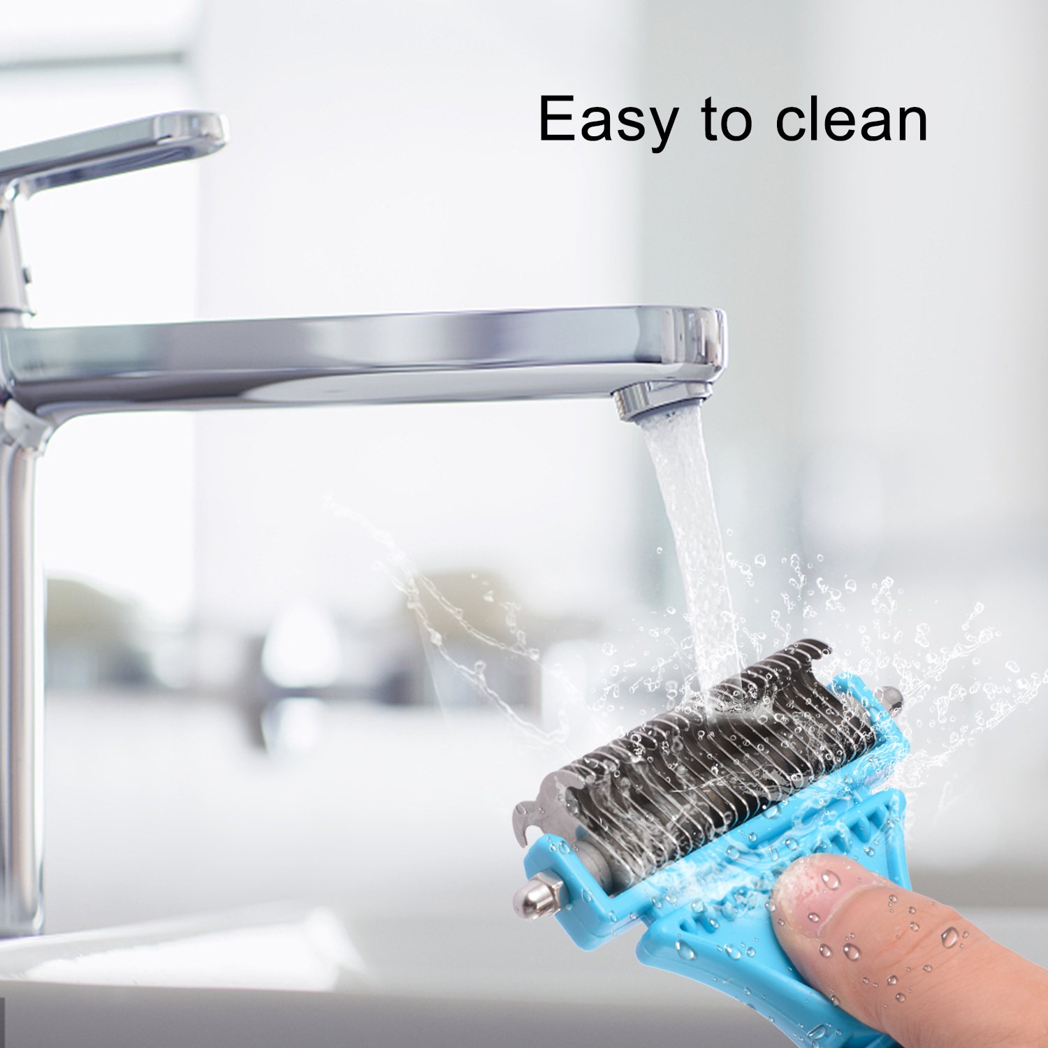 Double Sided Pet Dematting Comb with 35 Blades, Dog Undercoat Rake for Removing Mats & Tangles, Pet Grooming Brush Tool for Small, Medium and Large Breed