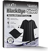 Black Dye Sheets 15 Sheets,Powerful Black Fabric Dye,Suitable for Faded Black Garments,Washing Machine,Hand Wash,Tie-dye