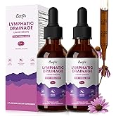 Lymphatic Drainage Supplements Drops for Immune, Lymph System Support, Cleanse & Detox, Liver Health with Echinacea,Elderberry,Cleavers Herb,Burdock, Calendula, Vegan, Non-GMO,Natural Flavor, 4 Fl Oz