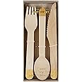 Meri Meri Gold Wooden Cutlery Set (Pack of 24)