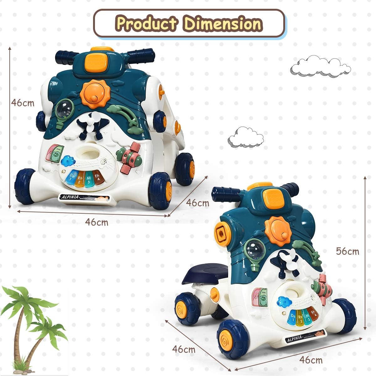 6 Garcon Fille Activites Deveil Pour Developpement De Lintelligence 36 Mois Costway 3 En 1 Trotteur Pour Apprendre A Marcher Pousseur Pour Enfants Avec Lumiere Et Musique Bebe Eveil Et Jouets Crownadv Co Il