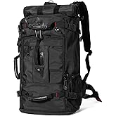 YOUMIAN Large Capacity For Travel Hiking Sports Carry On Backpack Durable Convertible Duffle Bag Laptop airplane (black, 60L-Large)