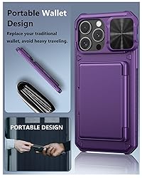 ATATOO for iPhone 14 Pro Max Case, Built-in Card