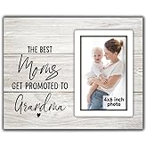 SZ-PengXin Grandma Picture Frame, Grandma Gifts, The Best Moms Get Promoted to Grandma Photo Frame 4x6 Grandma to Be, Nana Picture Frame, Pregnancy Announcement for Grandma, Grandmother Gifts