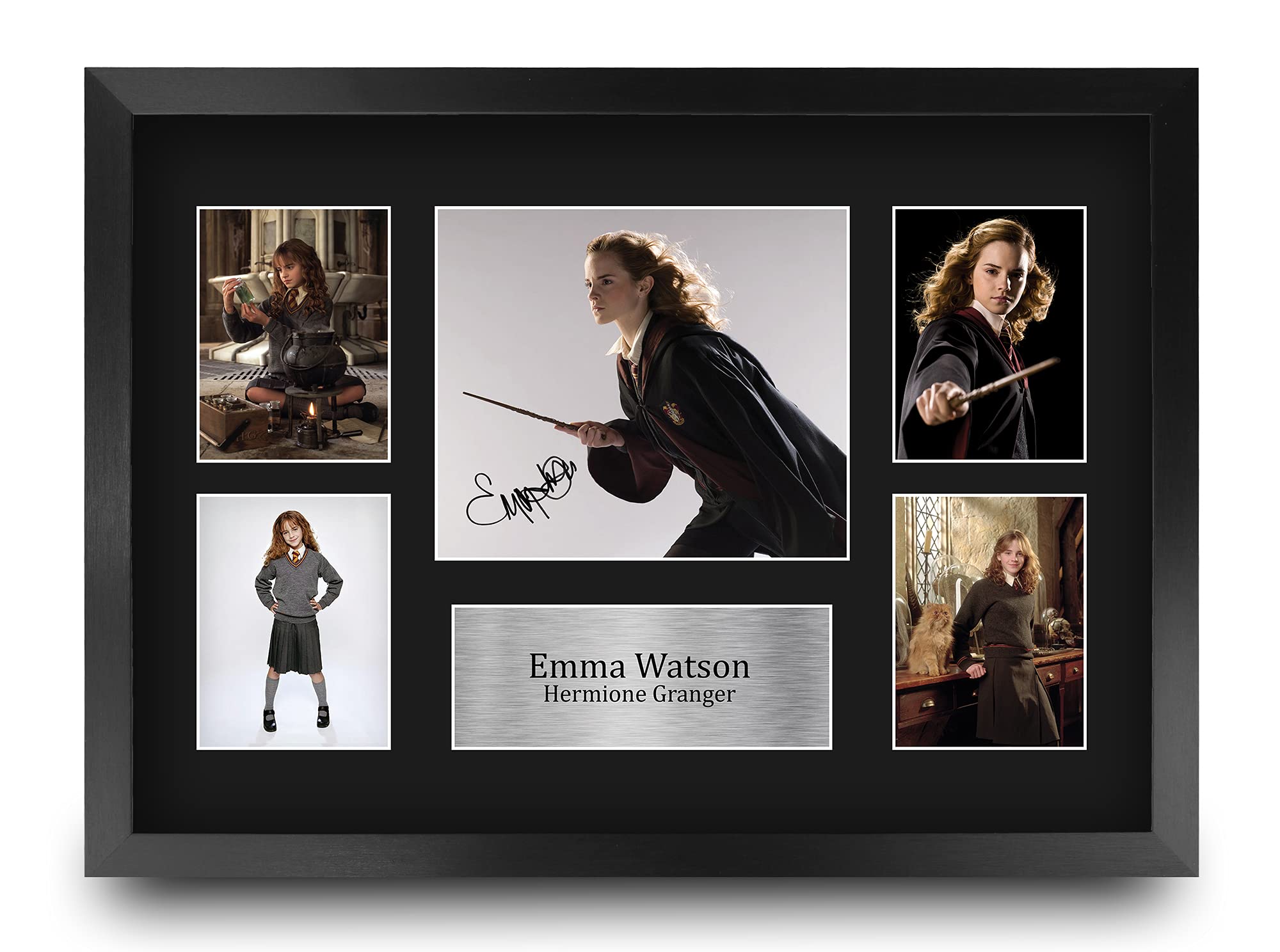 HWC Trading FR A3 Emma Watson Harry Potter Hermione Granger Gifts Printed Signed Autograph Picture Display for Movie Memorabilia Fans - A3 Framed