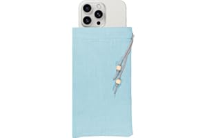 HAQuake EMF Cell Phone Sleeve fo Phone Pouch, High-Shield EMF Blocking Pouch, 100% Silver Fibers forDigital Security, Signal Blocking, Anti-EMP Radiation Bag for Privacy Protection. (Blue)
