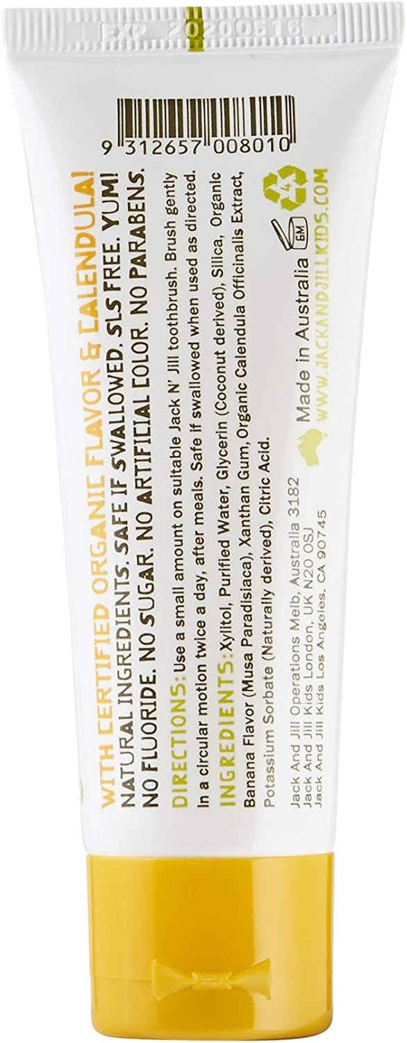 Jack N’ Jill Natural Certified Kids Toothpaste, Fluoride-Free Toddler & Baby Toothpaste with 40% Xylitol, No Sugar - Image 3