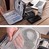 HCFGS Travel Cable Organizer Bag 3-Layer Large 28x21x10cm Black view 6