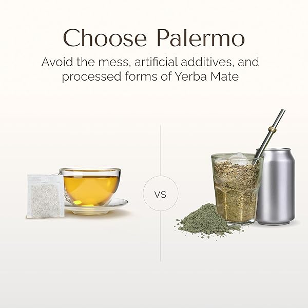 PALERMO ORGANIC YERBA MATE TEA BAGS 20 COUNT – MANGO MATE INFUSED WITH CINNAMON, ORANGE PEEL & LICORICE ROOT – ANTIOXIDANT-RICH TROPICAL MANGO FLAVOR, SWEET SPICE BLEND, UNSMOKED, VEGAN, GLUTEN-FREE