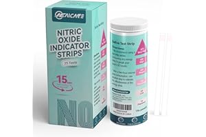 HealCare Nitric Oxide Indicator Strips-25 Strips, Rapid Results Saliva Nitric Oxide Testing Strip, Cardiovascular Health Measuring The Quantity of Nitric Oxide Get Results in Just 15 Seconds